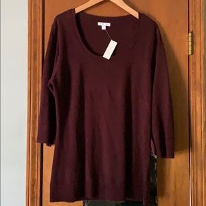 Burgundy scoop neck sweater!